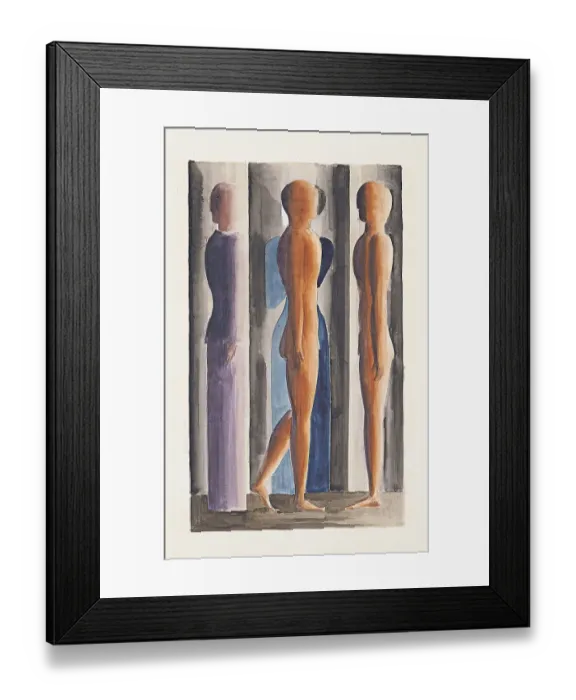 Framed Print : Formation. Tri-partition, 1926. Artist: Schlemmer, Oskar (1888-1943) Framed Print : Formation. Tri-partition, 1926. Artist: Schlemmer, Oskar (1888-1943)