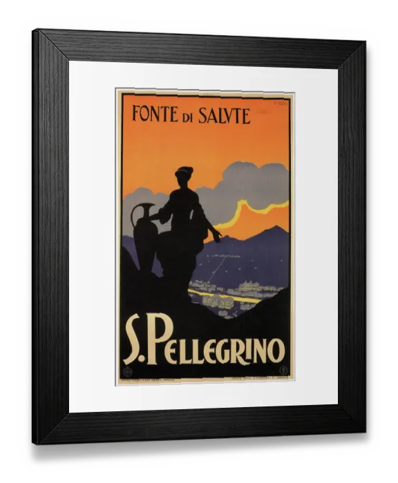 Framed Print : S. Pellegrino, 1928. From a private collection Framed Print : S. Pellegrino, 1928. From a private collection