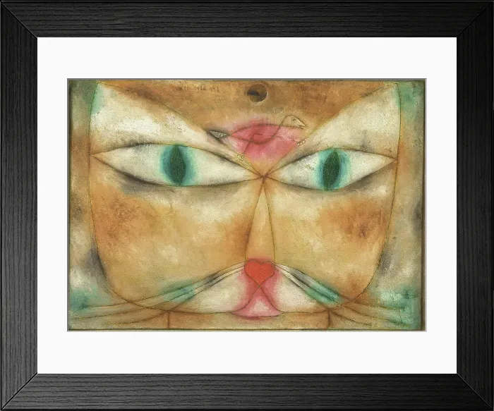 Framed Print : Cat and Bird. Artist: Klee, Paul (1879-1940) Framed Print : Cat and Bird. Artist: Klee, Paul (1879-1940)