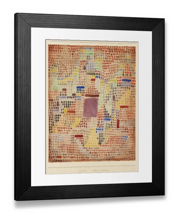 Framed Print : With the Entrance. Artist: Klee, Paul (1879-1940) Framed Print : With the Entrance. Artist: Klee, Paul (1879-1940)