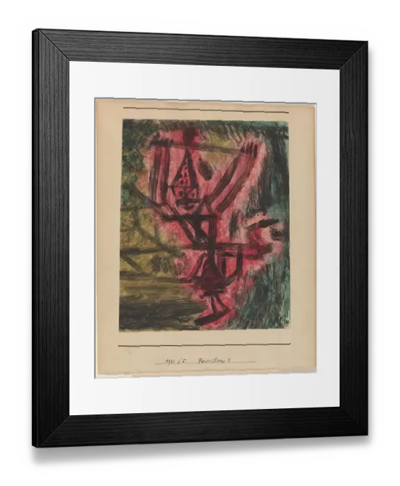 Framed Print : Feuer Clown I (Fire Clown) Framed Print : Feuer Clown I (Fire Clown)
