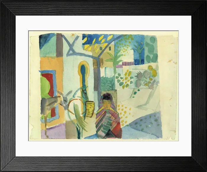 Framed Print : Young Girl With Horse And Donkey Framed Print : Young Girl With Horse And Donkey