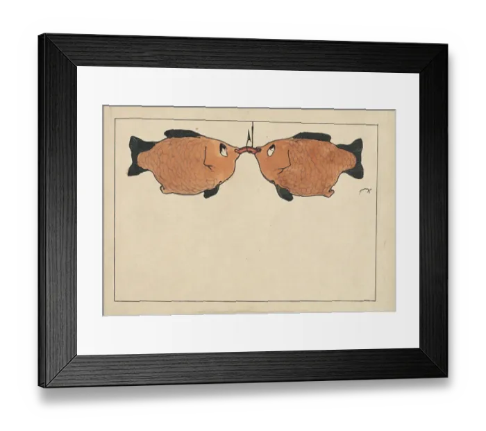 Framed Print : Untitled Two Fishes Framed Print : Untitled Two Fishes