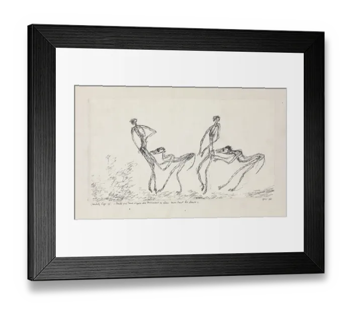 Framed Print : Candide, chapitre 16. Tandis que deux singes les suivaient en leur mordant les fesses Framed Print : Candide, chapitre 16. Tandis que deux singes les suivaient en leur mordant les fesses
