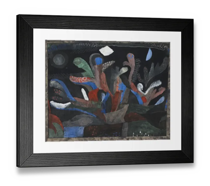 Framed Print : Picture of a garden in dark colours (Dunkelbuntes Gartenbild), 1923 Framed Print : Picture of a garden in dark colours (Dunkelbuntes Gartenbild), 1923