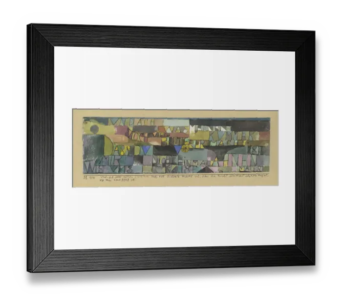 Framed Print : Ah, comme ma peine est encore exacerbée quand tu ne daignes même pas soupçonner les émois de mon coe Artist: Klee, Paul (1879-1940) Framed Print : Ah, comme ma peine est encore exacerbée quand tu ne daignes même pas soupçonner les émois de mon coe Artist: Klee, Paul (1879-1940)