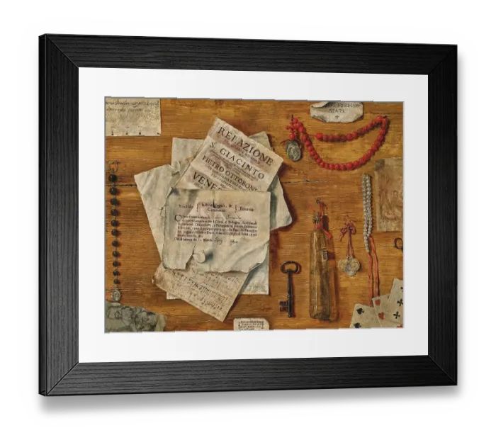 Framed Print : Trompe-Loeil With Several Sheets Of Paper Framed Print : Trompe-Loeil With Several Sheets Of Paper
