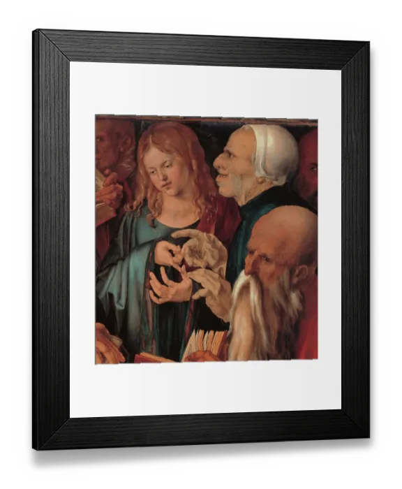 Framed Print : Christ Among the Doctors (Twelve Year-old Jesus Among the Doctors), by Dürer Albrecht, 16th Century, 1506, oil on board, cm 65 x 80