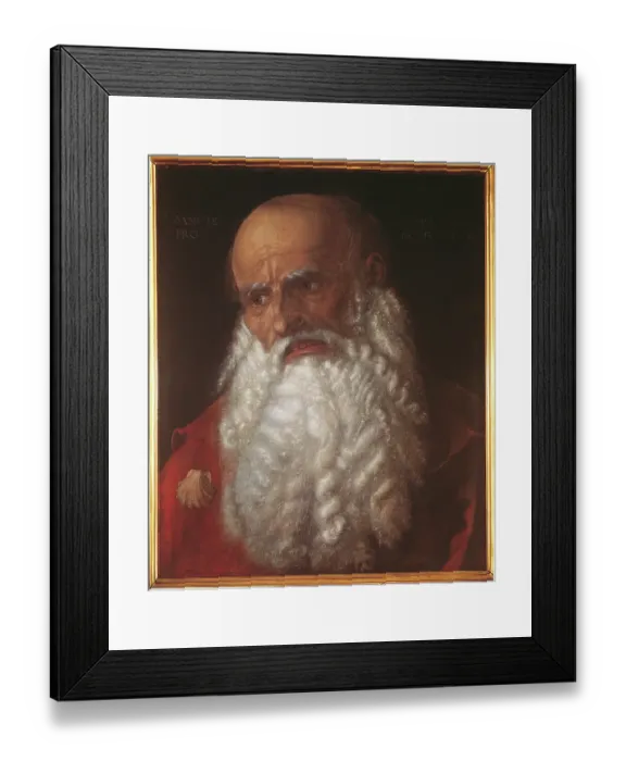 Framed Print : The Head of St James, by Albrecht Drer, 1516, 16th Century, tempera on canvas, cm 46 x 37