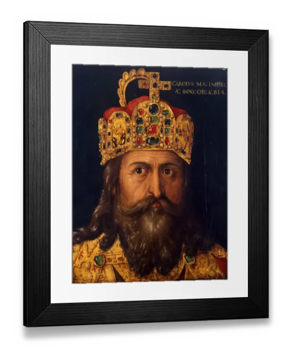 Framed Print : Charles the Great. Artist: Dürer, Albrecht, (Workshop) Framed Print : Charles the Great. Artist: Dürer, Albrecht, (Workshop)