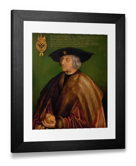 Framed Print : Portrait of Emperor Maximilian I (1459-1519), 1519. Artist: Dürer, Albrecht (1471-1528) Framed Print : Portrait of Emperor Maximilian I (1459-1519), 1519. Artist: Dürer, Albrecht (1471-1528)