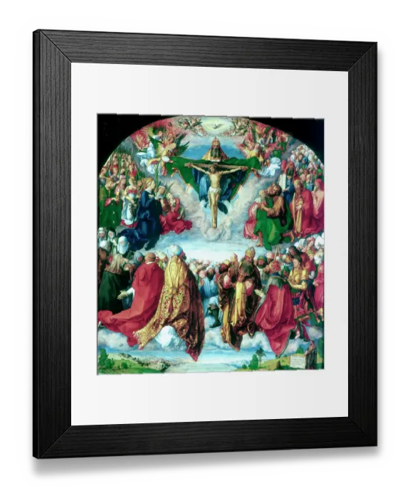 Framed Print : The Adoration of the Trinity (The Landauer Altarpiece), 1511. Artist: Albrecht Dürer Framed Print : The Adoration of the Trinity (The Landauer Altarpiece), 1511. Artist: Albrecht Dürer