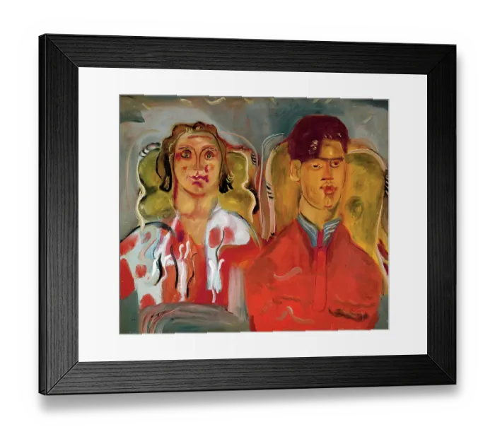 Framed Print : Double Portrait No. 2 (Katharine And Anthony West)