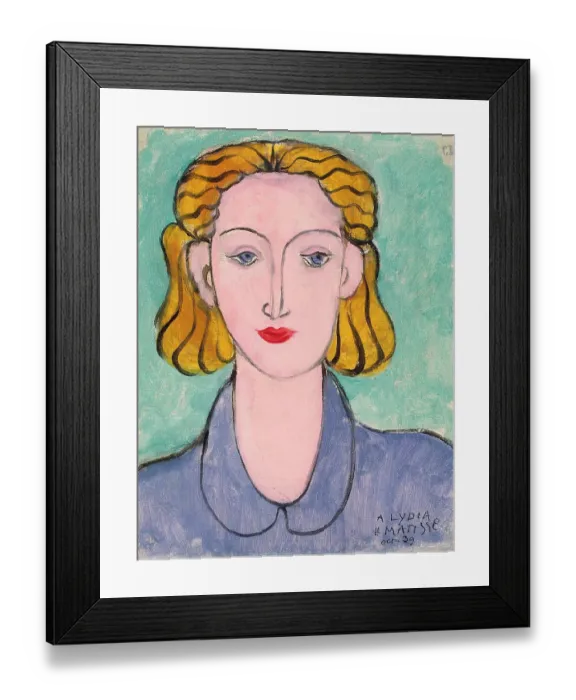 Framed Print : Young Woman In A Blue Blouse Framed Print : Young Woman In A Blue Blouse