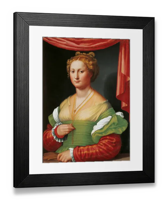 Framed Print : Portrait of noblewoman - possibly Vannozza Cattanei (Ritratto di gentildonna - forse Vannozza Cattanei)