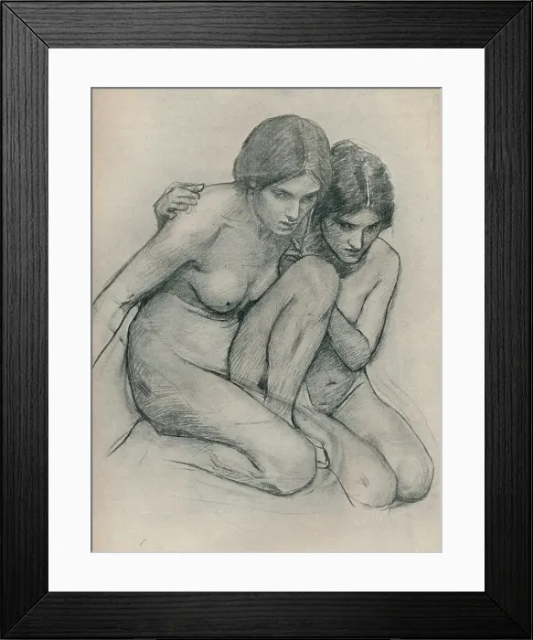 Framed Print : Study for The Nymphs Finding the Head of Orpheus Framed Print : Study for The Nymphs Finding the Head of Orpheus
