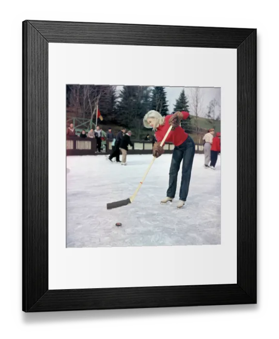 Framed Print : Jayne Mansfield Playing Hockey Framed Print : Jayne Mansfield Playing Hockey