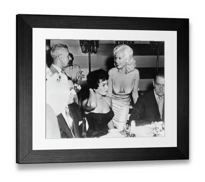 Framed Print : Jayne Mansfield, Sophia Loren Framed Print : Jayne Mansfield, Sophia Loren
