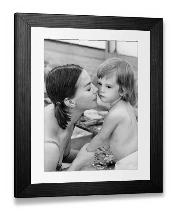 Framed Print : Natalie Wood & Natasha Gregson Wagner At Home Framed Print : Natalie Wood & Natasha Gregson Wagner At Home