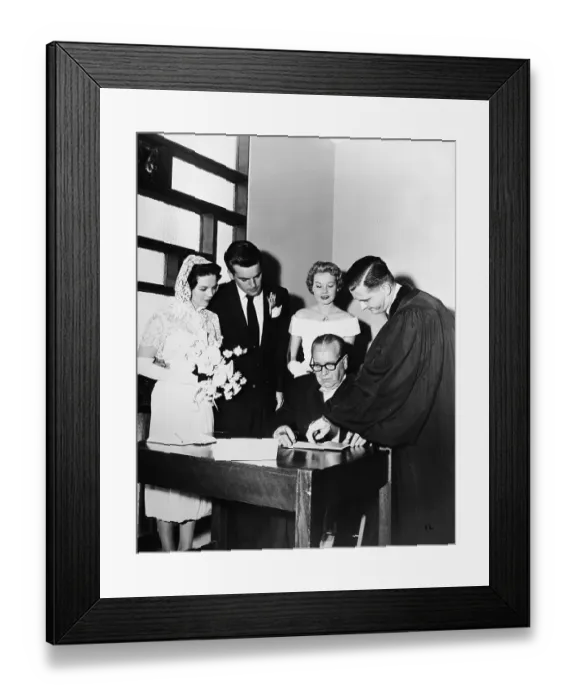 Framed Print : Robert Wagner & Natalie Wood Wedding Framed Print : Robert Wagner & Natalie Wood Wedding