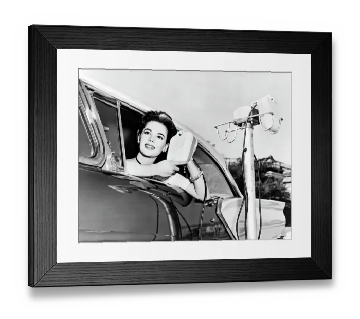 Framed Print : Natalie Wood At A Drive-In