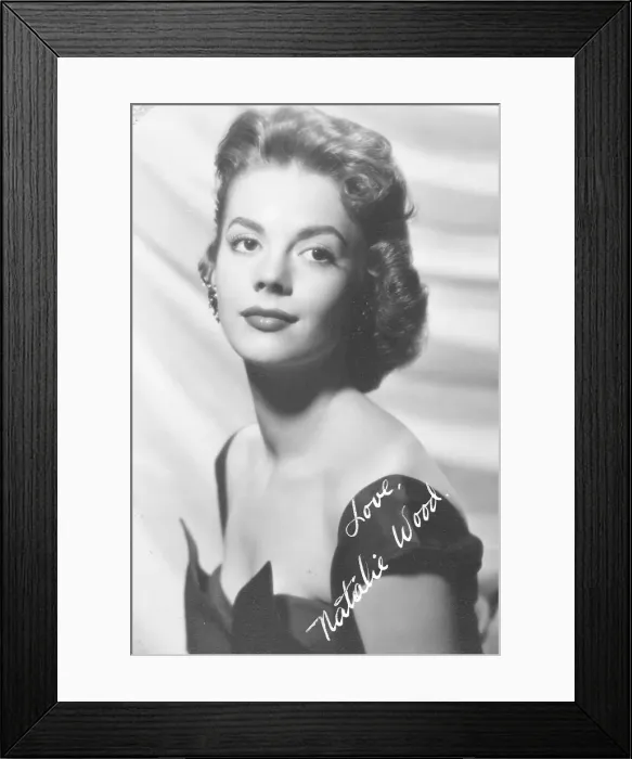 Framed Print : Natalie Wood Signed Headshot Framed Print : Natalie Wood Signed Headshot