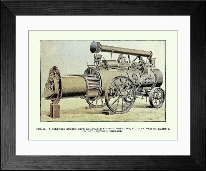 Framed Print : History of Steam engine, Industrial Revolution, Traction engine with removable firebox and tubes, Victorian, 19th Century, Vintage photograph, Robey and Co, Lincoln Framed Print : History of Steam engine, Industrial Revolution, Traction engine with removable firebox and tubes, Victorian, 19th Century, Vintage photograph, Robey and Co, Lincoln