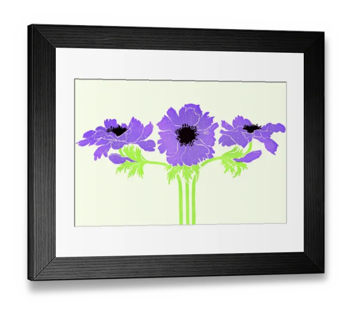 Framed Print : Purple poppy flower design, German Art Nouveau, 1890s, 19th Century Framed Print : Purple poppy flower design, German Art Nouveau, 1890s, 19th Century