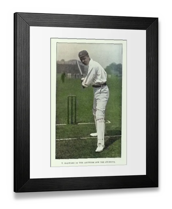 Framed Print : History of Cricket, Batsman in attitude for the on-drive, 19th Century vintage photograph, Victorian sports, Thomas Hayward Framed Print : History of Cricket, Batsman in attitude for the on-drive, 19th Century vintage photograph, Victorian sports, Thomas Hayward