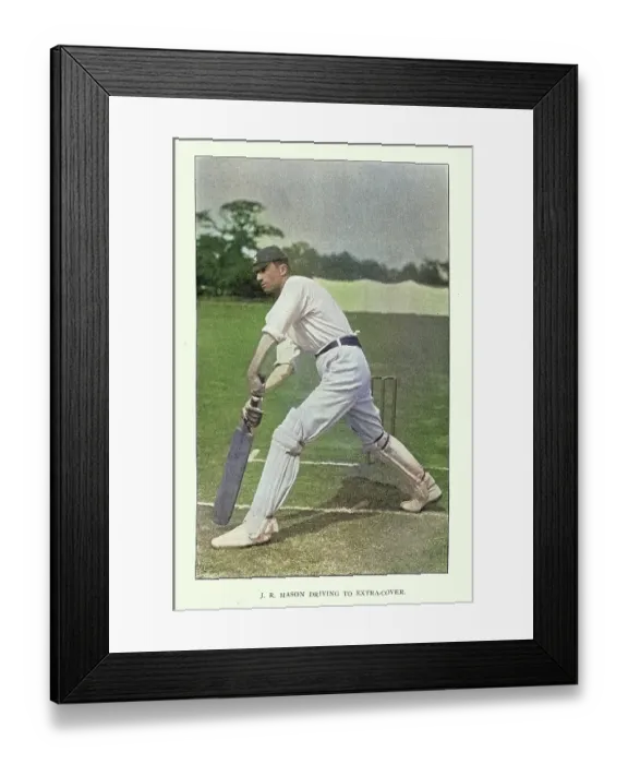 Framed Print : History of Cricket, Batsman playing driving to extra cover, 19th Century vintage photograph, Victorian sports, John Richard Mason Framed Print : History of Cricket, Batsman playing driving to extra cover, 19th Century vintage photograph, Victorian sports, John Richard Mason