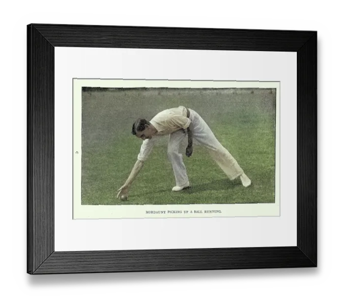Framed Print : History of Cricket, Fielder picking up the ball, 19th Century vintage photograph, Victorian sports Framed Print : History of Cricket, Fielder picking up the ball, 19th Century vintage photograph, Victorian sports
