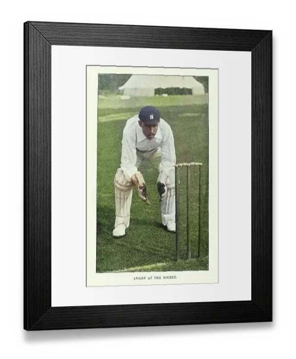 Framed Print : History of Cricket, Wicketkeeper at the wicket, 19th Century vintage photograph, Victorian sports, Arthur Frederick Augustus Lilley Framed Print : History of Cricket, Wicketkeeper at the wicket, 19th Century vintage photograph, Victorian sports, Arthur Frederick Augustus Lilley