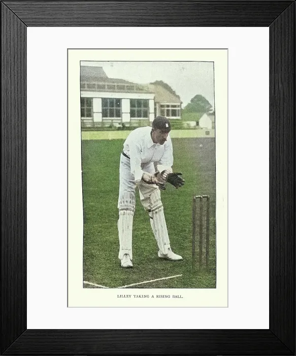 Framed Print : History of Cricket, Wicketkeeper at the wicket, 19th Century vintage photograph, Victorian sports, Arthur Frederick Augustus Lilley Framed Print : History of Cricket, Wicketkeeper at the wicket, 19th Century vintage photograph, Victorian sports, Arthur Frederick Augustus Lilley