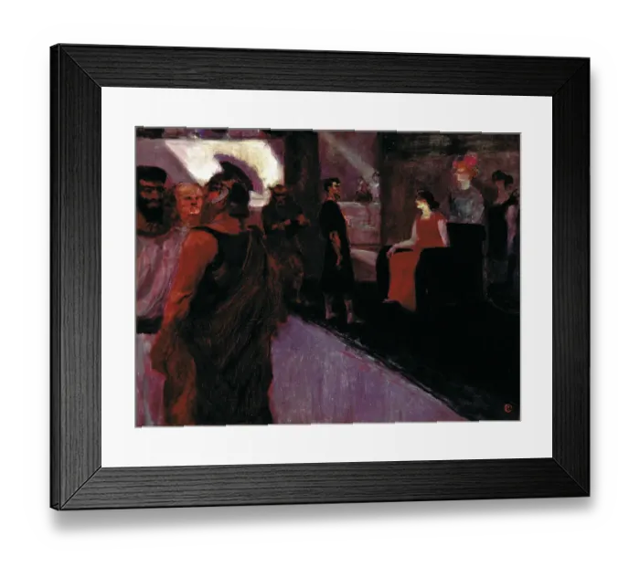 Framed Print : Enthroned Messalina, by Henri de Toulouse Lautrec, 1900 - 1901, 20th Century, oil on canvas, 46 x 61 cm