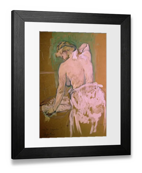 Framed Print : Toilette, by Henri de Toulouse-Lautrec, 1896, 19th Century, oil on cardboard, 58 x 40 cm