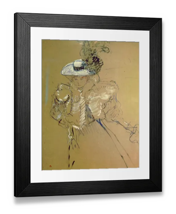 Framed Print : Misia Natanson, by Henri de Toulouse-Lautrec, 1895, 19th Century, oil and gouache on board, Ca. 94 x 72 cm Framed Print : Misia Natanson, by Henri de Toulouse-Lautrec, 1895, 19th Century, oil and gouache on board, Ca. 94 x 72 cm