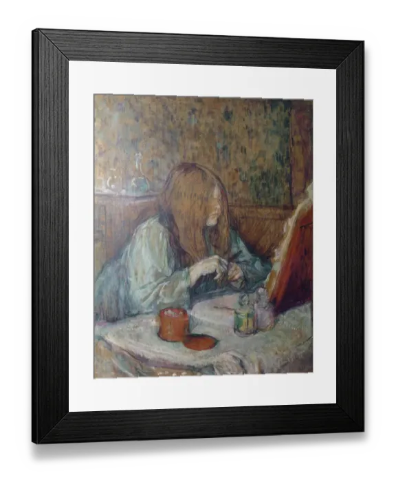 Framed Print : Madame Poupoule at toilet, by Henri de Toulouse-Lautrec, 1898, 19th Century, oil on board, 60, 8 x 49, 6 cm Framed Print : Madame Poupoule at toilet, by Henri de Toulouse-Lautrec, 1898, 19th Century, oil on board, 60, 8 x 49, 6 cm