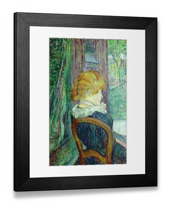 Framed Print : Woman sitting in a garden, by Henri de Toulouse-Lautrec, ca. 1890, 19th Century, oil on cardboard, 49 x 31 cm Framed Print : Woman sitting in a garden, by Henri de Toulouse-Lautrec, ca. 1890, 19th Century, oil on cardboard, 49 x 31 cm