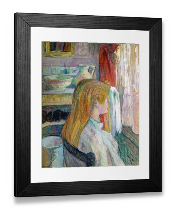 Framed Print : Woman sitting at a window, by Henri de Toulouse-Lautrec, 1893, 19th Century, oil on cardboard, 53 x 41 cm Framed Print : Woman sitting at a window, by Henri de Toulouse-Lautrec, 1893, 19th Century, oil on cardboard, 53 x 41 cm