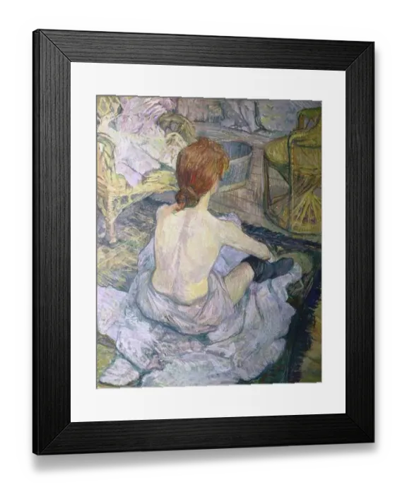 Framed Print : The Red Haired - The toilet (Rousse - La toilette), by Henri de Toulouse-Lautrec, 1889, 19th Century, oil on cardboard, 67 x 54 cm Framed Print : The Red Haired - The toilet (Rousse - La toilette), by Henri de Toulouse-Lautrec, 1889, 19th Century, oil on cardboard, 67 x 54 cm