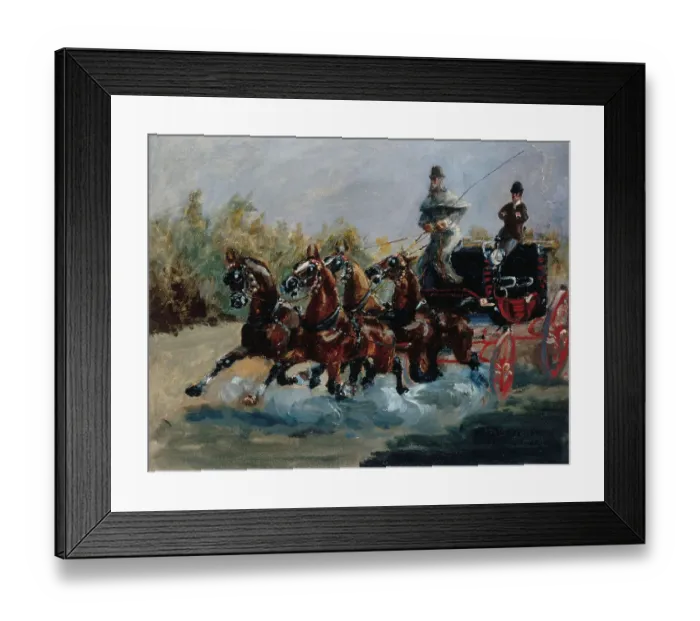 Framed Print : Nice, on the Promenade des Anglais. Artist: Toulouse-Lautrec, Henri, de (1864-1901) Framed Print : Nice, on the Promenade des Anglais. Artist: Toulouse-Lautrec, Henri, de (1864-1901)