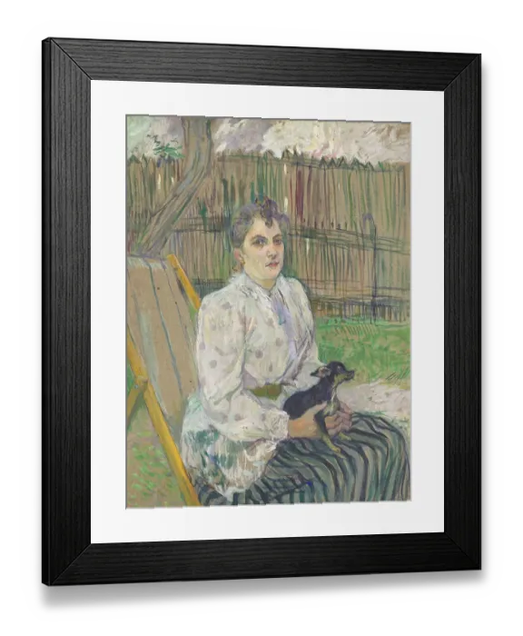 Framed Print : Lady With A Dog Framed Print : Lady With A Dog