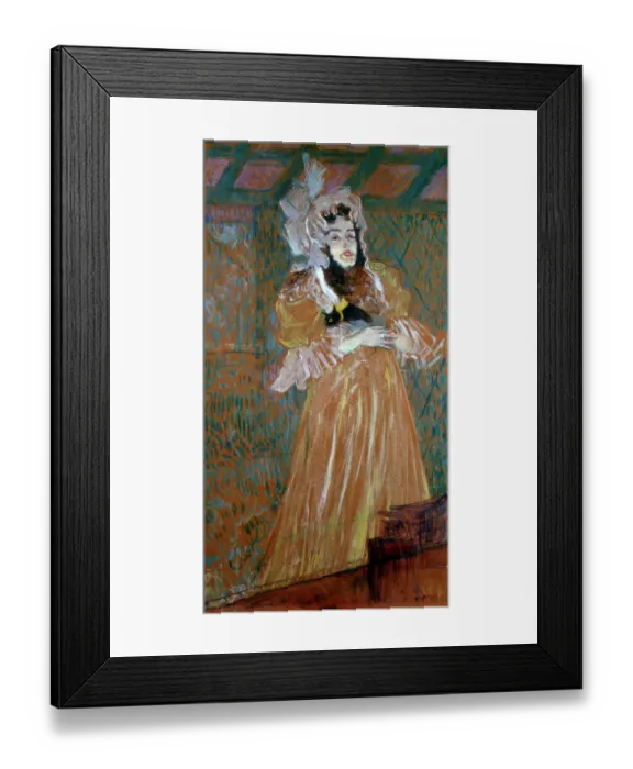Framed Print : Portrait of Miss May Belfort, 1895. Artist: Henri de Toulouse-Lautrec Framed Print : Portrait of Miss May Belfort, 1895. Artist: Henri de Toulouse-Lautrec