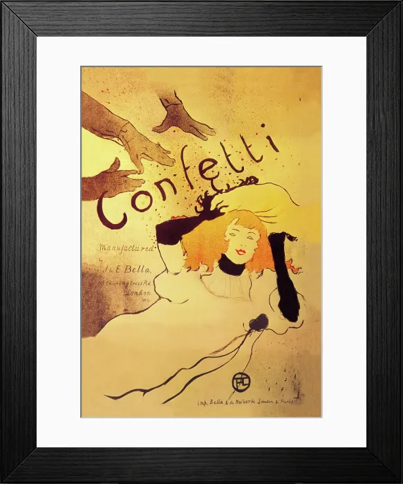 Framed Print : Confetti. FRANCE - CIRCA 1894: Henri de Toulouse-Lautrec Framed Print : Confetti. FRANCE - CIRCA 1894: Henri de Toulouse-Lautrec