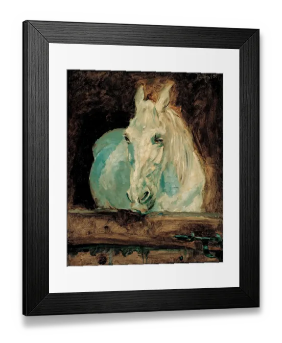 Framed Print : The White Horse Gazelle, 1881. Artist: Toulouse-Lautrec, Henri, de (1864-1901) Framed Print : The White Horse Gazelle, 1881. Artist: Toulouse-Lautrec, Henri, de (1864-1901)
