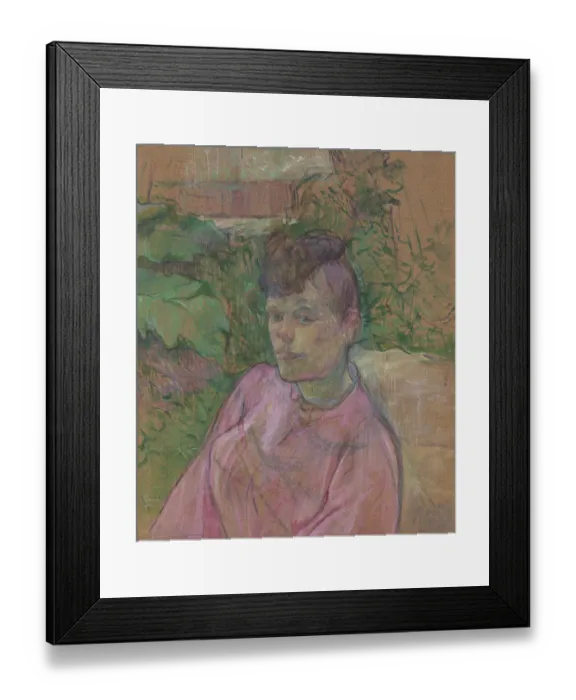 Framed Print : Woman In The Garden Of Monsieur Forest Framed Print : Woman In The Garden Of Monsieur Forest