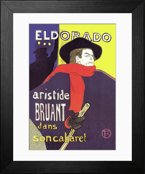 Framed Print : Dorado: Aristide Bruant dans son Cabaret Framed Print : Dorado: Aristide Bruant dans son Cabaret