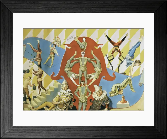 Framed Print : Vintage poster of various circus performers Framed Print : Vintage poster of various circus performers