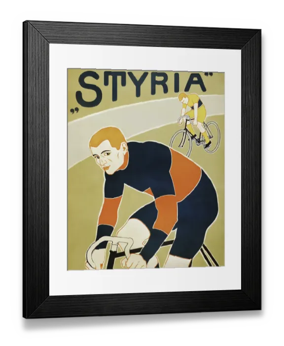 Framed Print : Vintage poster of cyclists riding bicycles Framed Print : Vintage poster of cyclists riding bicycles