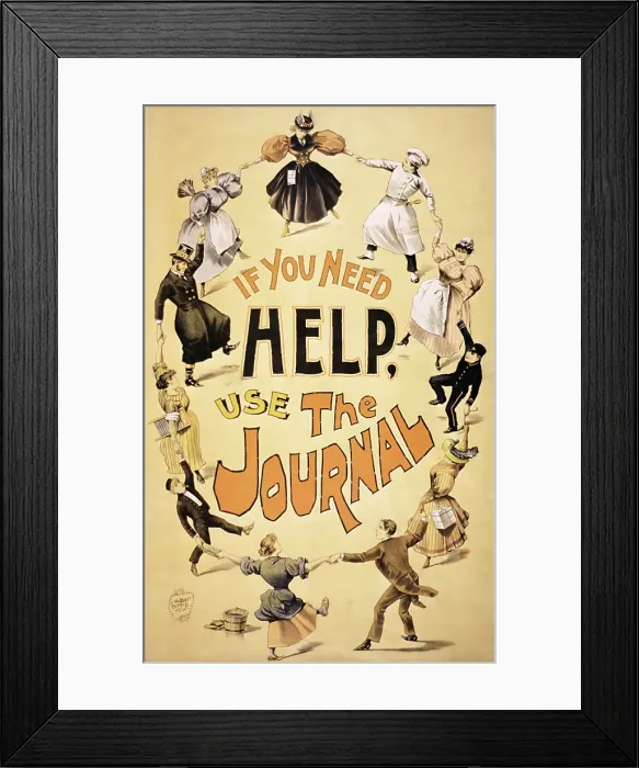 Framed Print : Vintage poster of people holding hands in a circle Framed Print : Vintage poster of people holding hands in a circle